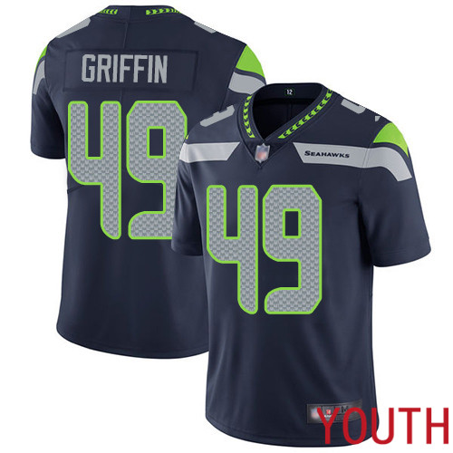 Seattle Seahawks Limited Navy Blue Youth Shaquem Griffin Home Jersey NFL Football #49 Vapor Untouchable->youth nfl jersey->Youth Jersey